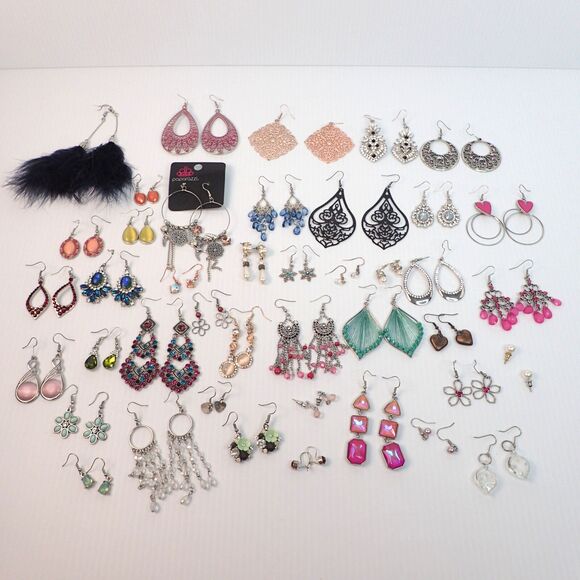 Vintage To Now Bulk Hook and Stud Earrings 42 Pair Lot - Picture 1 of 13